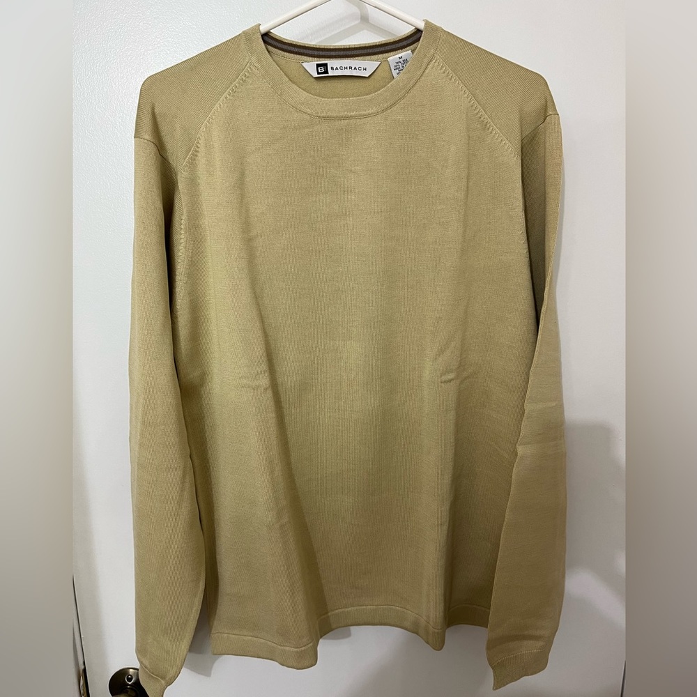 Bachrach Men’s Lightweight Sweater Size M Beige
